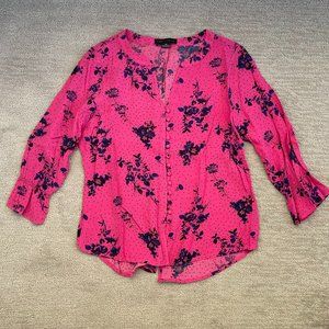 Evereve Sanctuary Bright Pink Blouse - Women's XS